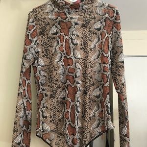 Mesh snake skin bodysuit